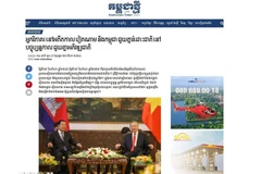 Foto capturada de pantalla del artículo del diario Kampuchea Thmey Daily 