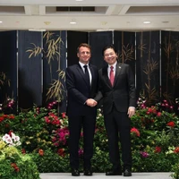 El primer ministro singapurense, Lawrence Wong, y el presidente francés, Emmanuel Macron, presenciaron el intercambio de 13 acuerdos entre ambos países (Foto: https://www.straitstimes.com/)