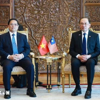 El primer ministro de Vietnam, Pham Minh Chinh (izquierda), y su homólogo de Malasia, Anwar Ibrahim (Foto: VNA)