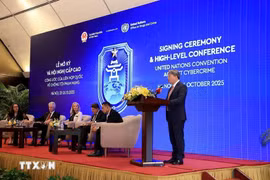 El ministro de Justicia de Vietnam, Nguyen Hai Ninh, pronuncia un discurso en el evento (Fuente: VNA)
