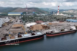 El puerto de Nghi Son en la provincia de Thanh Hoa (Fuente: VNA)