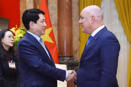 El presidente de Vietnam, Luong Cuong, y el primer ministro de Nueva Zelanda, Christopher Luxon. (Fuente: VNA)