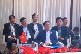 El general Nguyen Tan Cuong, jefe del Estado Mayor del Ejército Popular y viceministro de Defensa de Vietnam, al encabezar una delegación de alto nivel de Vietnam, participa en la Reunión Restringida de Ministros de Defensa de la ASEAN. (Fuente: VNA)