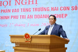 El primer ministro de Vietnam, Pham Minh Chinh, pronuncia un discurso en el evento (Fuente: VNA)