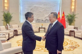 El embajador vietnamita en China, Pham Thanh Binh, (izquierda) y Liu Jianchao, jefe del Departamento Internacional del Comité Central del Partido Comunista de China. (Fuente: VNA)