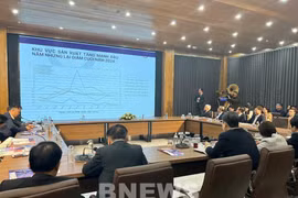 El doctor Nguyen Quoc Viet, subtitular del VEPR, pronuncia su perspectiva sobre la economía vietnamita. (Fuente: VNA)