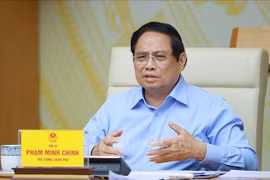 El primer ministro Pham Minh Chinh en la conferencia (Fuente: VNA)