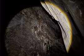 Formaciones de estalactitas en el interior de la cueva. (Foto: Comité de Gestión del Bosque Especial de Nam Quang Tri) 