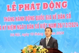 El viceministro de Salud de Vietnam, Tran Van Thuan, pronuncia un discurso en el evento (Foto: Vietnam+) 