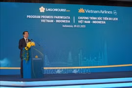 Ha Van Sieu, subdirector de la Autoridad Nacional de Turismo de Vietnam (VNAT), habla en el evento (Fuente: VNA)