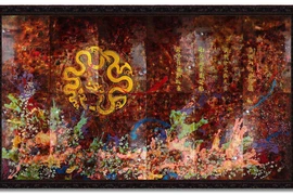 Una obra en la exposición "Tam" del artista Le Huu Hieu en la 61ª Bienal de Venecia (Fuente: VNA)