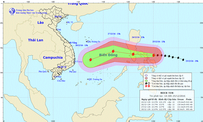 Vietnam se prepara ante la amenaza del tifón Nock-Ten ảnh 1