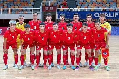 Selección vietnamita de futsal se prepara para Copa Asiática 2026 (Foto: VNA)