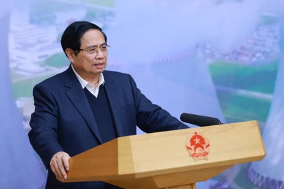 El primer ministro Pham Minh Chinh insta a impulsar el proyecto de planta nuclear (Foto: VNA)