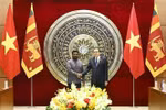 El presidente de la AN, Tran Thanh Man, recibe al presidente de Sri Lanka, Anura Kumara Dissanayaka (Fuente: VNA)