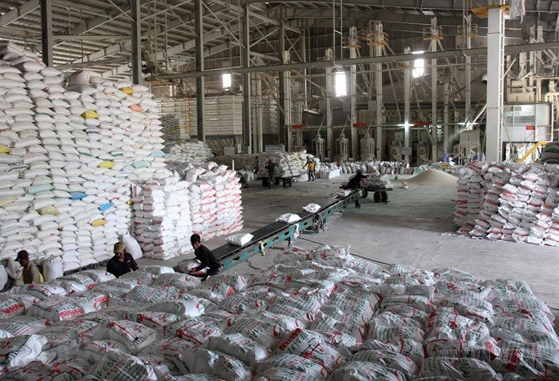 Almacén de arroz para la exportación de la empresa Long An, perteneciente a la Corporación de Alimentos del Sur (Vinafood 2) (Foto: VNA)