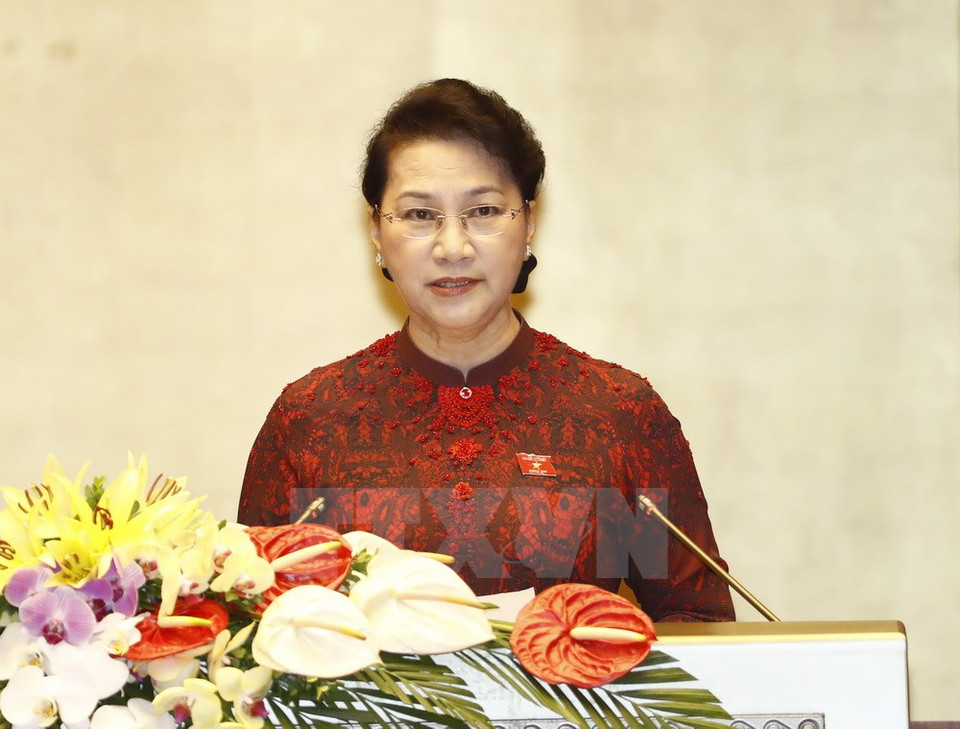 La presidenta de la Asamblea Nacional de Vietnam, Nguyen Thi Kim Ngan (Fuente: VNA)