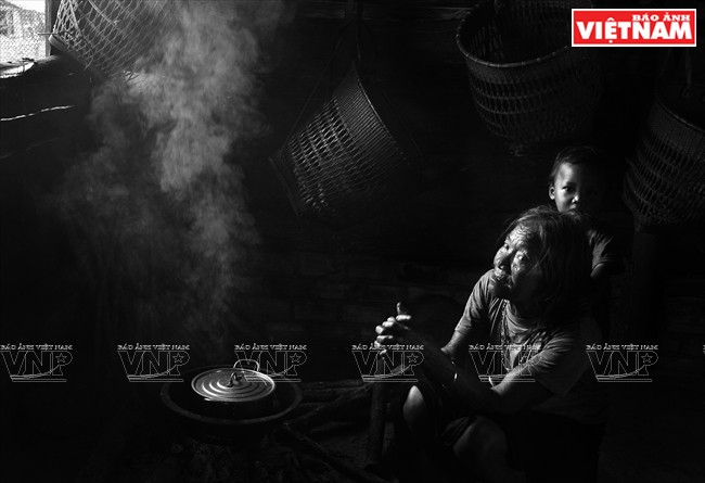 Atardecer en el humo de la cocina 