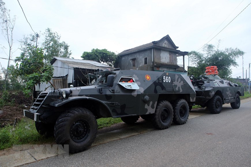 Los medios están listos para entrar a la central hidroeléctrica Rao Trang 3. (Fuente: VNA)