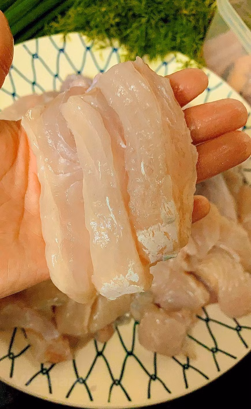 El pescado se hace filete, se lava y se corta en rodajas al gusto. Se puede quitar la piel de pescado o no según el gusto. Se condimenta un poco para infundir el pescado. La preparación: ½ tazón pequeño de jugo de cebolla, galanga y limoncillo) con 5 cucharadas de aceite de cúrcuma, azúcar, pimienta, pasta de camarones fermentados, un poco de arroz fermentado. Mezcle bien el pescado con el conjunto de jugo y luego lo cubra y conserve en el refrigerador durante aproximadamente dos horas. El pescado después de ser asado a la parrilla en una freidora de 180 grados durante 10 minutos por lado o puede ser asado con carbón también es muy delicioso. (Foto: Vietnam +) 