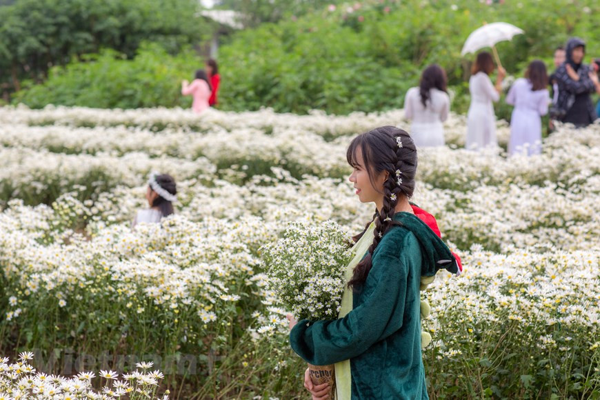 Aprovechando los días soleados, muchas chicas y fotógrafos han creado hermosos momentos para sí mismos. (Foto: Vietnam +)