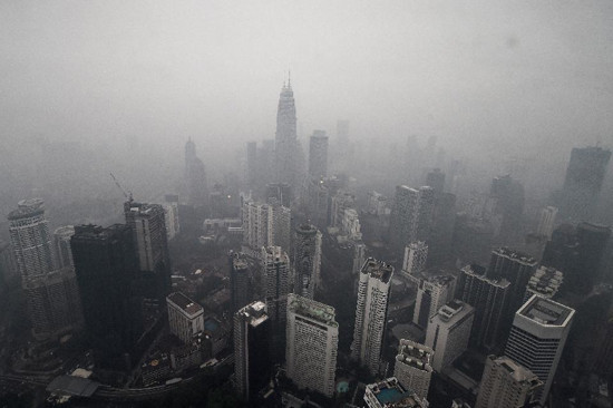 El aire contaminado en la capital malasia, Kuala Lumpur.