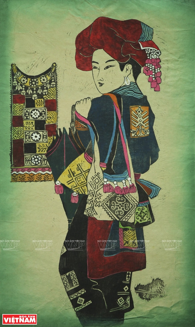 Una chica de la comunidad minoritaria Dao Rojo 