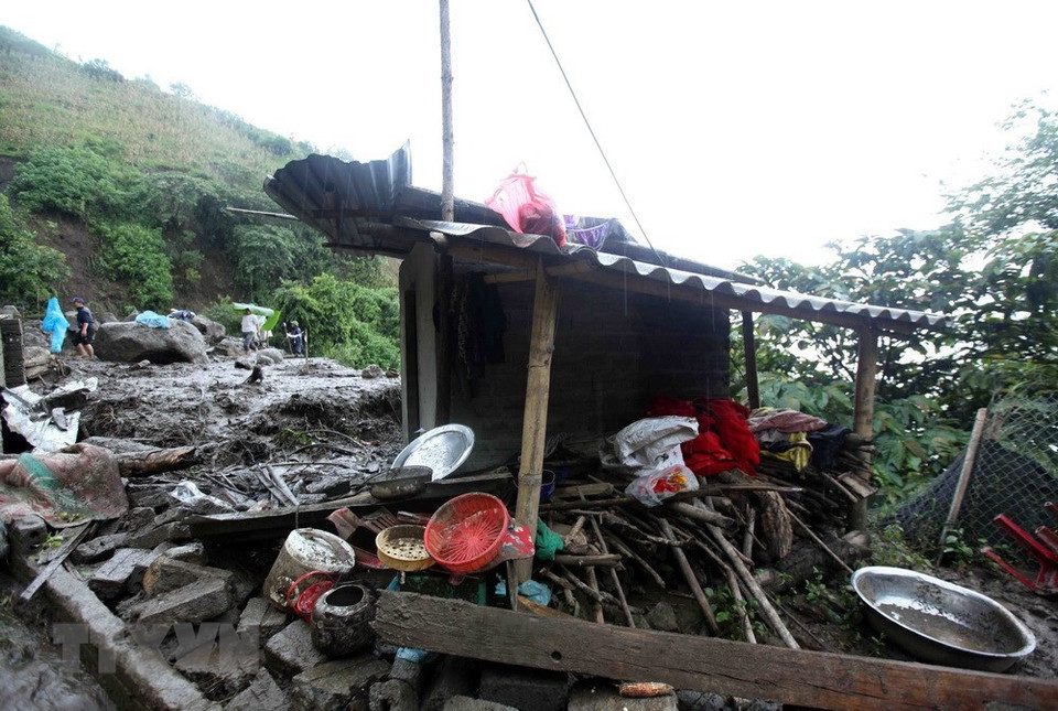 Una vivienda destruida por los desastres naturales (Fuente: VNA)