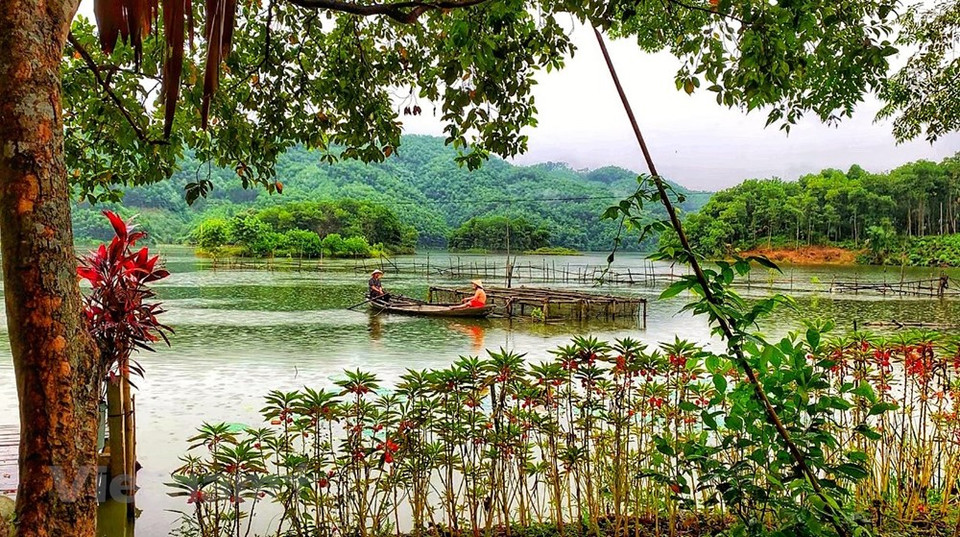 A parte del hermoso y majestuoso paisaje, la laguna de Van Hoi también es el hogar de los pobladores de las etnias minoritarias Dao y Tay, lo que atrae a los turistas para conocer sobre las diversas culturas étnicas. Al visitar a la laguna, los viajeros pueden disfrutar de varios ricos platos como pescado frito, carpa negra, frutas, brotes de bambú, gallinas. Van Hoi se encuentra en la histórica zona de reliquias revolucionarias, muy cerca de lugares famosos como la casa comunal de la aldea Van, la cueva Doi, Dong Yeng y Go Co. Los viajeros pueden ir en tren, autobús o moto. Durante los últimos años, la laguna de Van Hoi se ha convertido en un lugar de check-in preferido de los jóvenes. (Foto: Vietnam +)