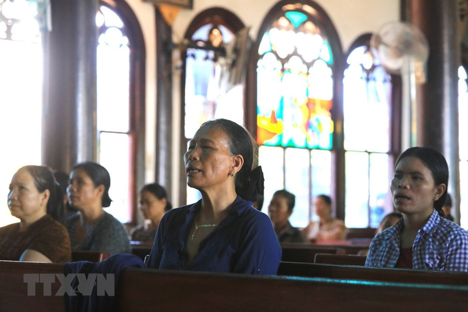 Vista desde arriba de la catedral Kon Tum (Foto: VNA)