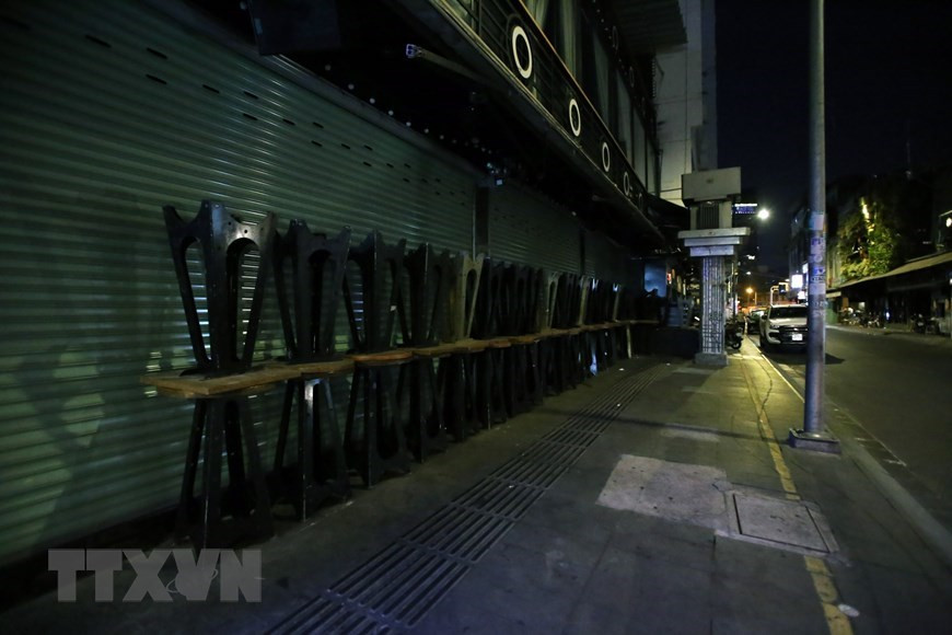 Restaurante en la calle Bui Vien (distrito 1, Ciudad Ho Chi Minh) detiene temporalmente la operación (Foto: VNA)