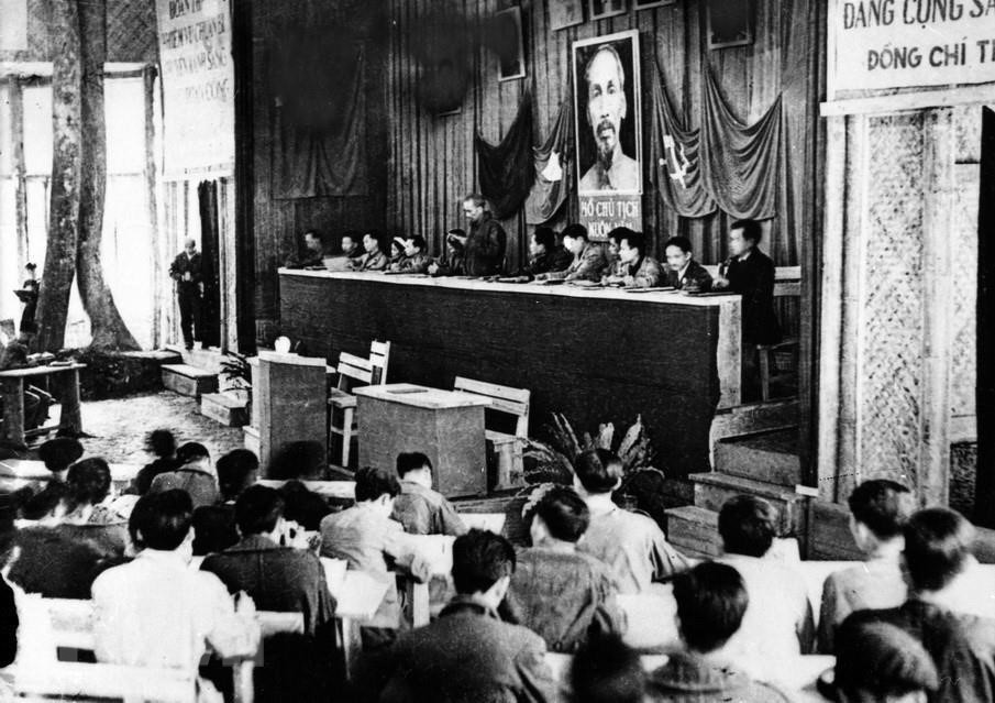 El segundo Congreso Nacional del Partido Comunista de Vietnam se celebró en la Zona de Guerra de Viet Bac en febrero de 1951. (Foto: VNA)