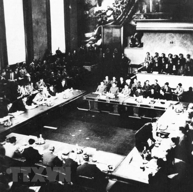 Conferencia de Ginebra sobre Indochina en Suiza en 1954. (Foto: VNA)