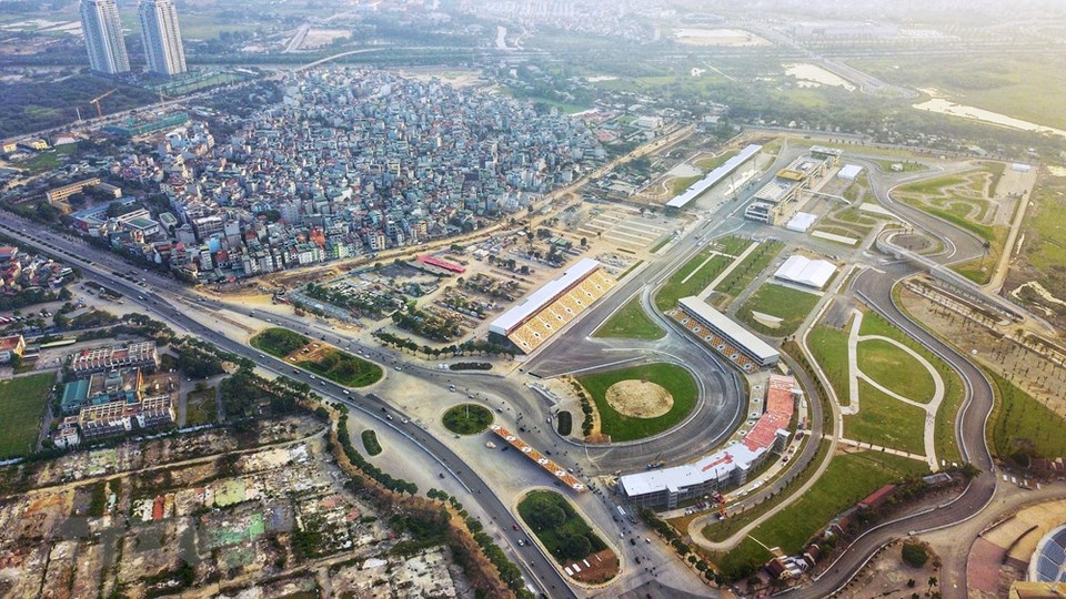 La carrera de F1 en Hanoi dispone de una longitud de 5,565 km, en el alrededor del Estadio nacional My Dinh. (Foto: VNA)