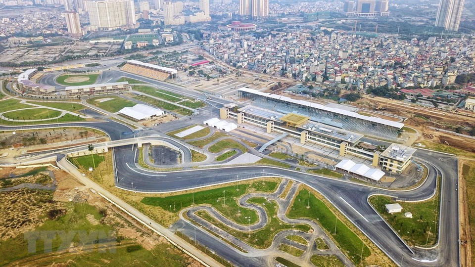 La carrera de F1 en Hanoi dispone de una longitud de 5,565 km, en el alrededor del Estadio nacional My Dinh. (Foto: VNA)