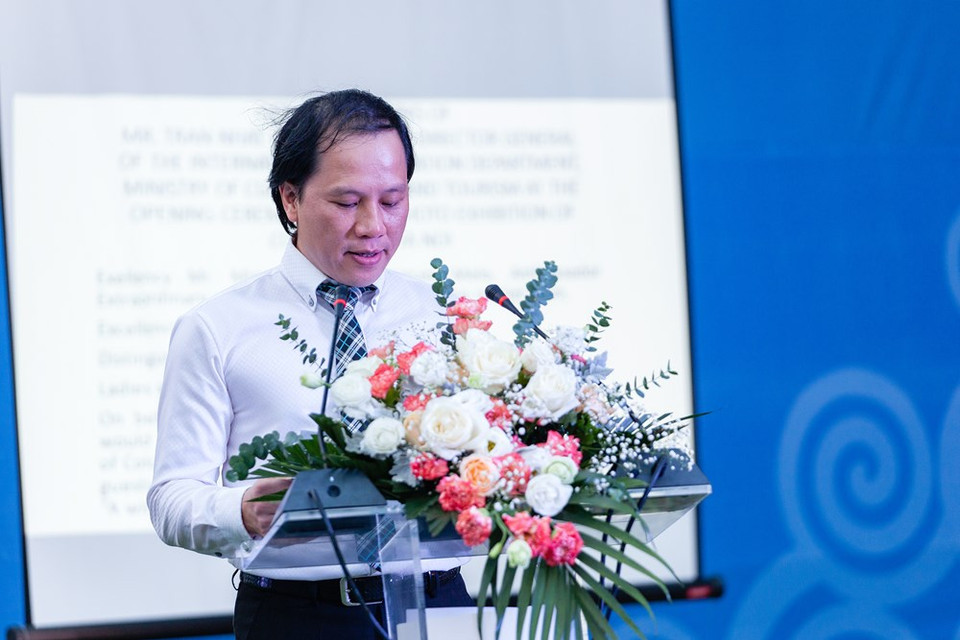 En la exposición, Tran Nhat Hoang, director del Departamento de Cooperación Internacional del Ministerio de Cultura, Deportes y Turismo, afirmó las sólidas relaciones entre Vietnam y Colombia mediante diferentes programas de cooperación (Foto: VNA)