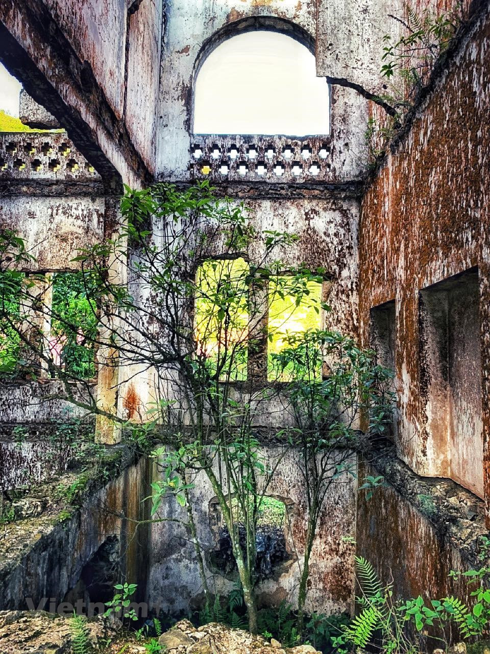 Todas las paredes y ventanas están cubiertas de musgo pero su construcción aún está muy sólida. (Foto: Vietnam+)