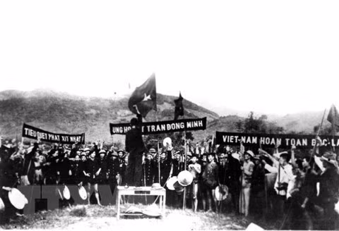 La rebelión de Ba To, en la provincia central de Quang Ngai, el 11 de marzo de 1945. (Foto: VNA)