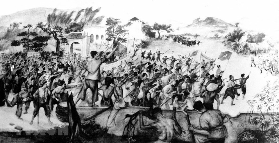 El movimiento soviético de Nghe Tinh en los años 30 del pasado siglo contra el colonialismo sacudió el dominio del imperio francés y sus secuaces. Bajo el liderazgo del PCV, las masas revolucionarias se rebelaron contra los colonialistas franceses y sus partidarios. Las fuerzas revolucionarios establecieron gobiernos de la forma soviética en algunas localidades. La Revolución vietnamita en el lapso 1930-1931 evidenció que la política del PCV era correcta, al tiempo que dejó valiosas lecciones sobre la formación de una alianza entre obreros y campesinos, así como la promoción del movimiento de masas para defender el gobierno revolucionario. (Foto: Archivo de VNA)