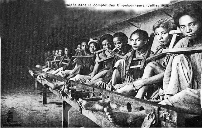 Vietnamitas, que participaron en un levantamiento en 1905, fueron capturadas por colonialistas franceses (Foto: Archivo de VNA)