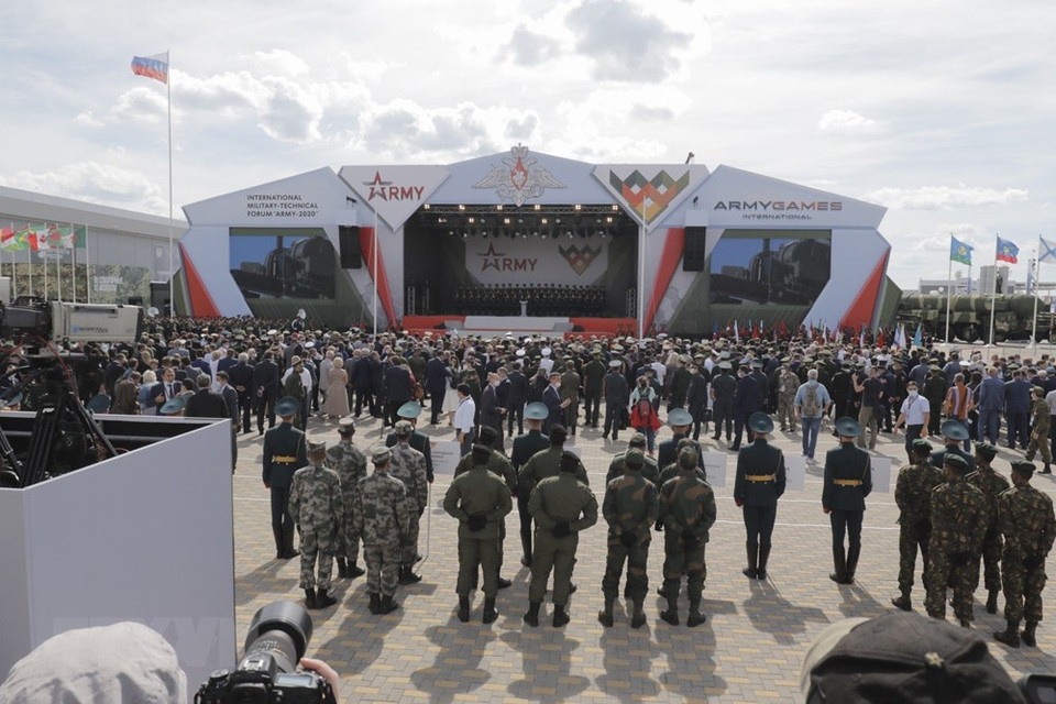 El escenario de la ceremonia de apertura de Army Games 2020 en Moscú (Foto: VNA)
