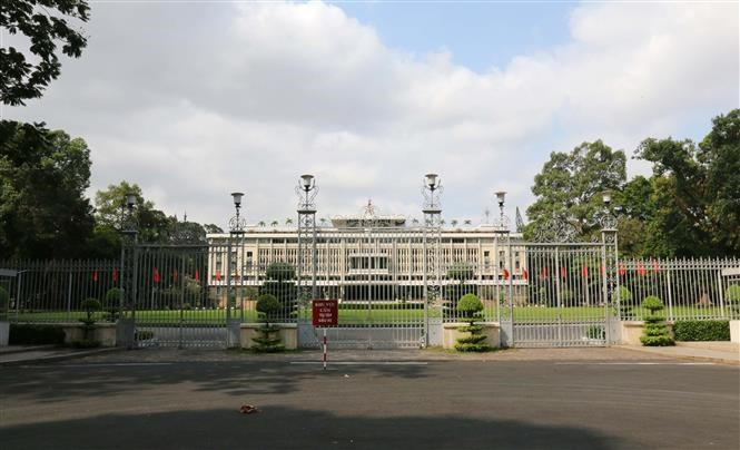 El Palacio de la Independencia, está temporalmente cerrado a los visitantes (Foto: VNA)
