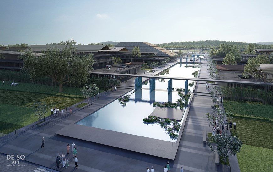 Diseño de la zona especial de reliquias conmemorativas al Presidente Ho Chi Minh (Fuente: Vietnam+)