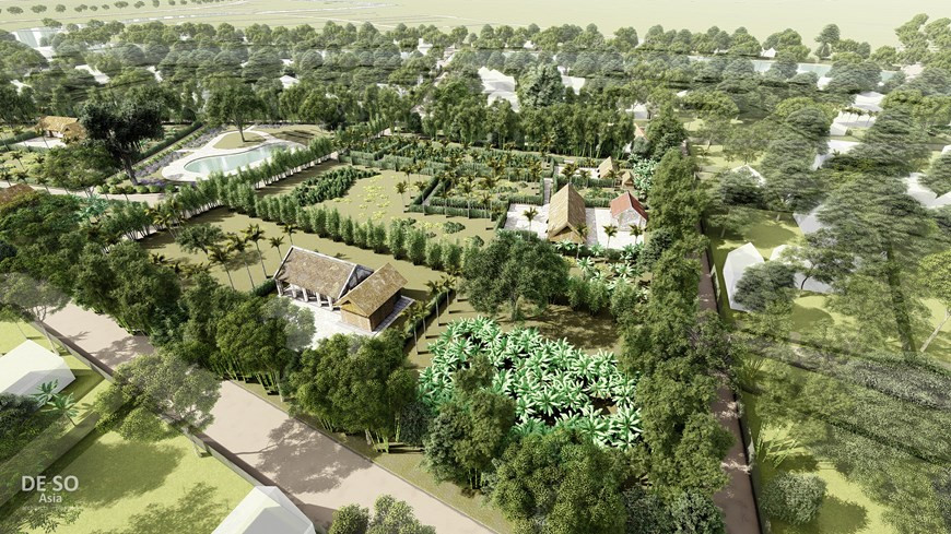 Diseño de la zona especial de reliquias conmemorativas al Presidente Ho Chi Minh (Fuente: Vietnam+)