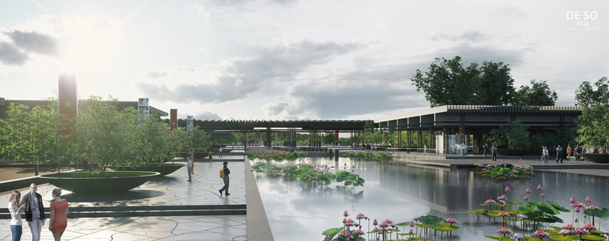 Diseño de la zona especial de reliquias conmemorativas al Presidente Ho Chi Minh (Fuente: Vietnam+)