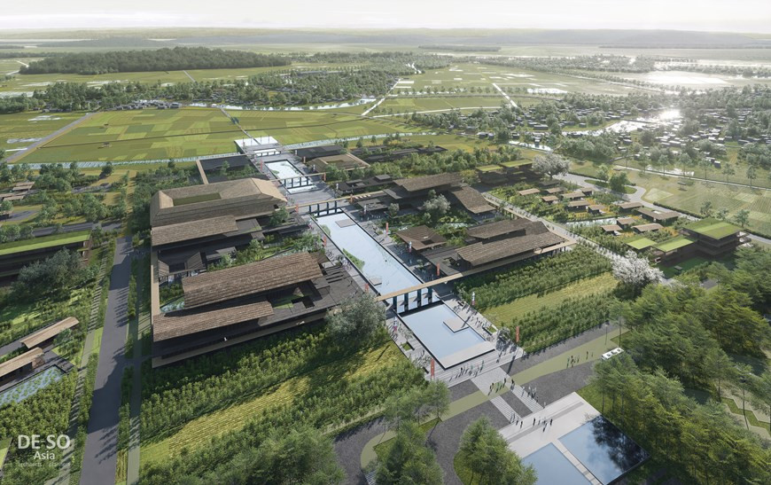 Diseño de la zona especial de reliquias conmemorativas al Presidente Ho Chi Minh (Fuente: Vietnam+)