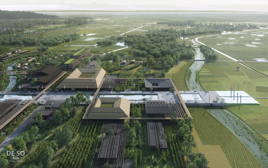 Diseño de la zona especial de reliquias conmemorativas al Presidente Ho Chi Minh (Fuente: Vietnam+)