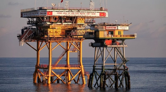 La plataforma DK1/16 en el mar (Fuente:Vietnamplus)