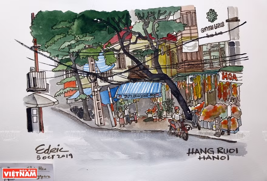 Una esquina en el casco antiguo de Hanoi (Fuente: VNA)