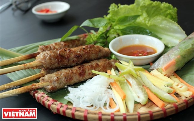 Carne de cerdo a la parrilla (Foto: VNA)